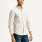 Men's Solid Slim Fit Oxford Shirt - Side View