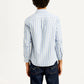 Men's Striped Slim Fit Oxford Shirt - Back View