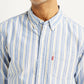 Men's Striped Slim Fit Oxford Shirt - Detail View