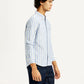 Men's Striped Slim Fit Oxford Shirt - Side View