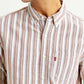 Men's Striped Slim Fit Oxford Shirt - Detail View
