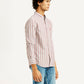 Men's Striped Slim Fit Oxford Shirt - Side View