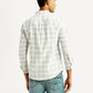 Men's Checkered Slim Fit Oxford Shirt - Back View