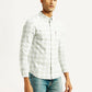 Men's Checkered Slim Fit Oxford Shirt - Side View