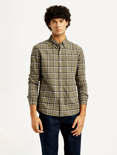 levi's Men's Checkered Slim Fit Oxford Shirt-picture-25