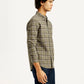 Men's Checkered Slim Fit Oxford Shirt - Side View
