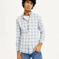 Men's Checkered Slim Fit Oxford Shirt - Elevated View