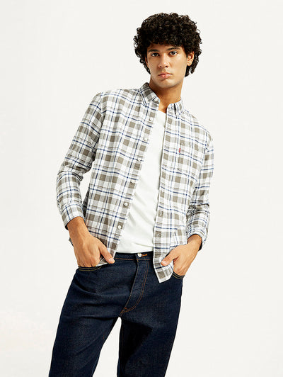 levi's Men's Checkered Slim Fit Oxford Shirt-picture-24