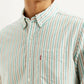 Men's Striped Slim Fit Oxford Shirt - Detail View