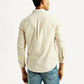 Men's Striped Slim Fit Oxford Shirt - Back View
