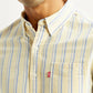 Men's Striped Slim Fit Oxford Shirt - Detail View