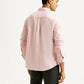 Men's Solid Light Pink Slim Fit Shirt - Back View