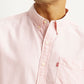 Men's Solid Light Pink Slim Fit Shirt - Detail View