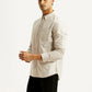 Men's Solid Beige Slim Fit Shirt - Side View