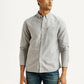 Men's Solid Light Grey Slim Fit Shirt - Styleshot View