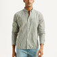 Men's Striped Olive Slim Fit Shirt - Styleshot View