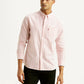 Men's Striped Light Pink Slim Fit Shirt - Styleshot View