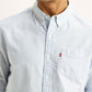 Men's Striped Light Blue Slim Fit Shirt - Detail View