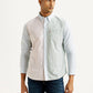 Men's Striped Multicolor Slim Fit Shirt - Front View