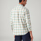 Men's Checkered Slim Fit Oxford Shirt - Back View