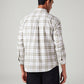 Men's Checkered Slim Fit Oxford Shirt - Back View