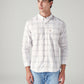 Men's Plaid Slim Fit Oxford Shirt - Front View