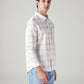 Men's Plaid Slim Fit Oxford Shirt - Side View