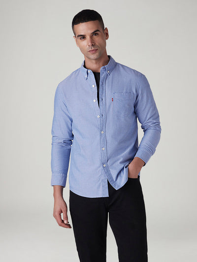 Men's Solid Slim Fit Oxford Shirt-image-38