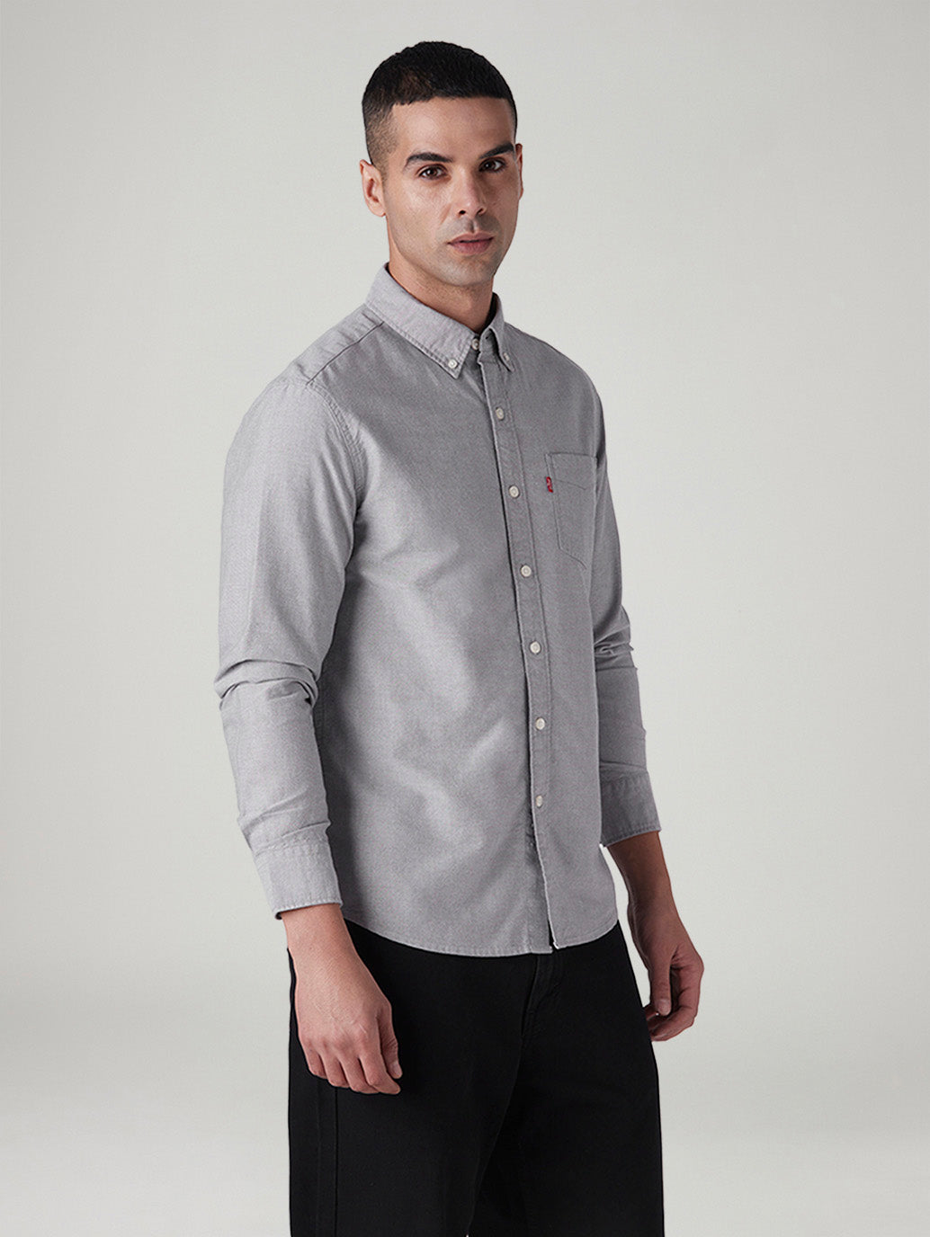 Men's Solid Slim Fit Oxford Shirt - 20 View