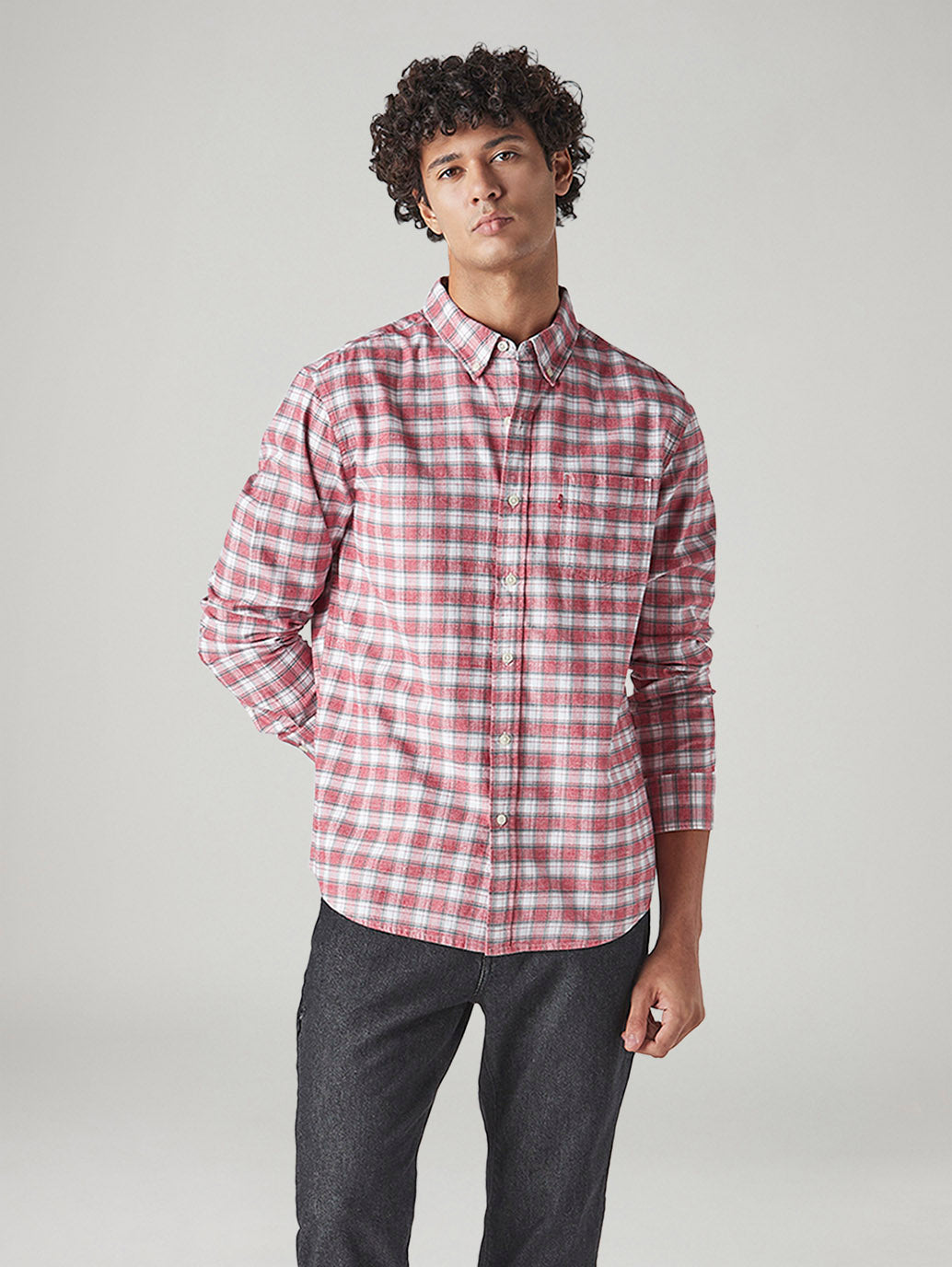 Men's Checkered Slim Fit Textured Shirt