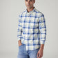 Men's Checkered Slim Fit Oxford Shirt - Styleshot View