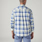 Men's Checkered Slim Fit Oxford Shirt - Back View