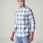 Men's Checkered Slim Fit Oxford Shirt - Side View