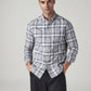 Men's Checkered Slim Fit Oxford Shirt - Styleshot View