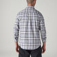 Men's Checkered Slim Fit Oxford Shirt - Back View