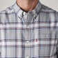 Men's Checkered Slim Fit Oxford Shirt - Detail View