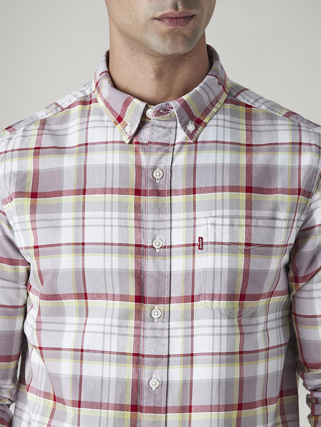 Men's Checkered Slim Fit Oxford Shirt - 20 View