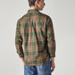 Men's Checkered Slim Fit Oxford Shirt - Back View