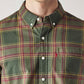 Men's Checkered Slim Fit Oxford Shirt - Detail View
