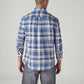 Men's Checkered Slim Fit Oxford Shirt - Back View