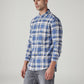 Men's Checkered Slim Fit Oxford Shirt - Side View