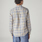 Men's Checkered Slim Fit Oxford Shirt - Back View