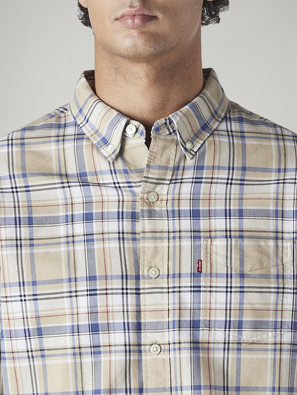 Men's Checkered Slim Fit Oxford Shirt - 20 View