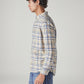 Men's Checkered Slim Fit Oxford Shirt - Side View