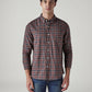 Men's Checkered Slim Fit Flannel Shirt - Front View