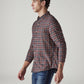 Men's Checkered Slim Fit Flannel Shirt - Side View