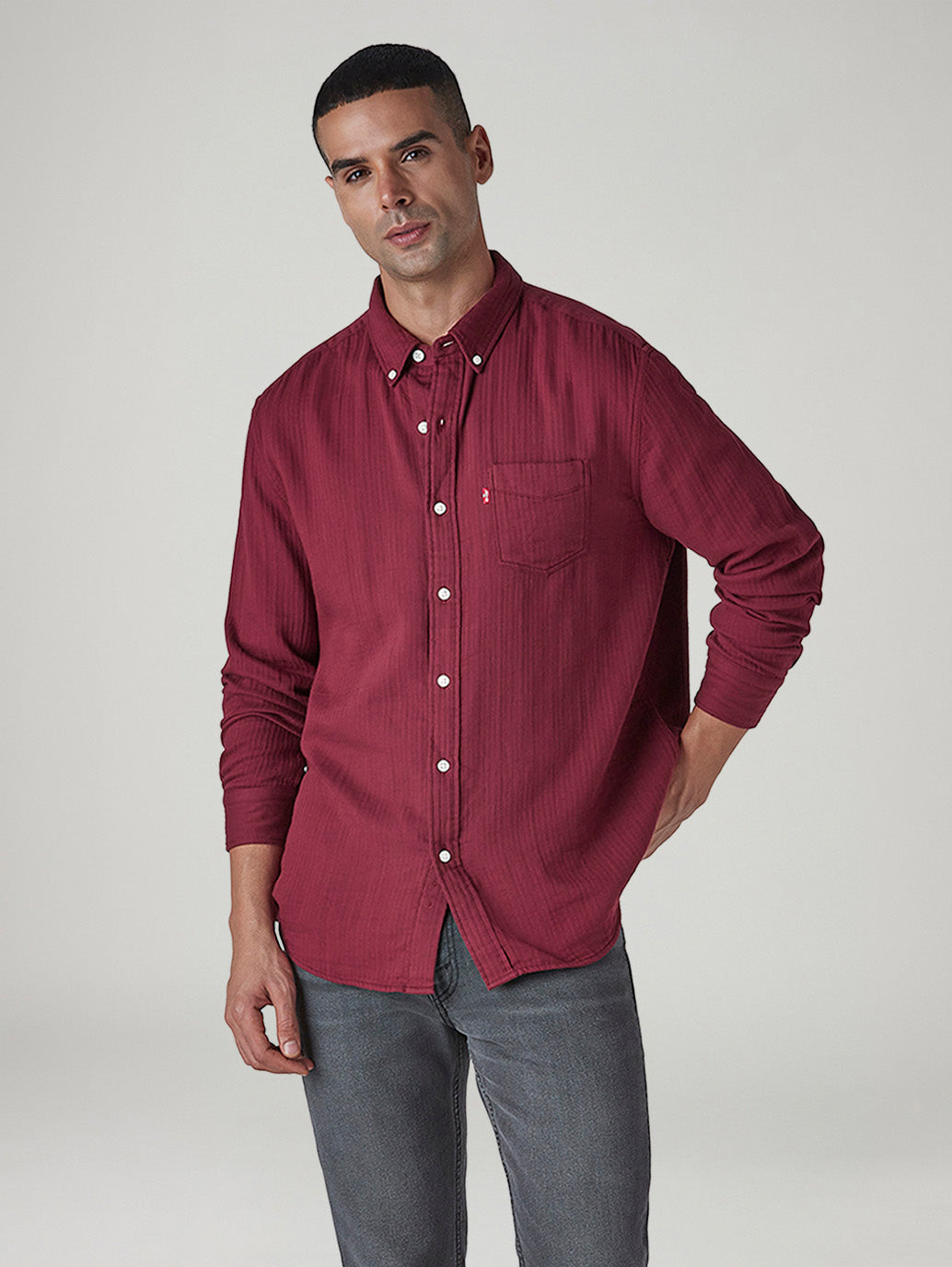 Men's Solid Slim Fit Shirt - Styleshot View