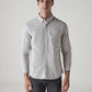 Men's Striped Slim Fit Oxford Shirt - Front View