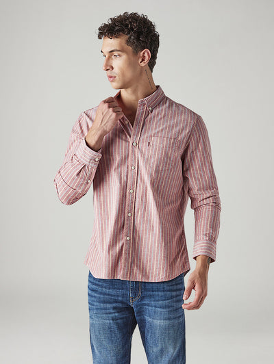 levi's Men's Striped Slim Fit Oxford Shirt-picture-16