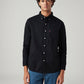Men's Solid Slim Fit Oxford Shirt - Front View